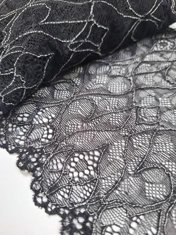 10 meter 18cm breed zwart lingerie stretchkant beschikbaar voor biedingen