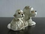 Vintage beeldje keramiek van Cocker Spaniël met puppy, Ophalen of Verzenden