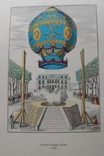 5 x Oude Ballonvaart Gravures, Ophalen of Verzenden