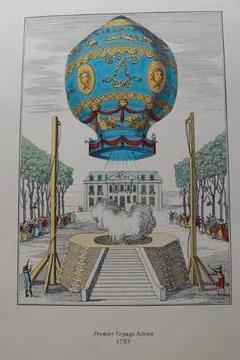 5 x Oude Ballonvaart Gravures, Antiek en Kunst, Kunst | Etsen en Gravures, Ophalen of Verzenden