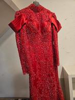 Rode Henna jurk / verlovingsjurk haute couture, Kleding | Dames, Galajurk, Ophalen of Verzenden, Zo goed als nieuw, Maat 34 (XS) of kleiner