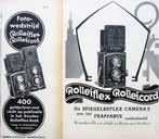 9 vintage advertenties reclames Rollei cameras 1936-68 foto, Verzamelen, Fotografica en Filmapparatuur, Fototoestel, Ophalen