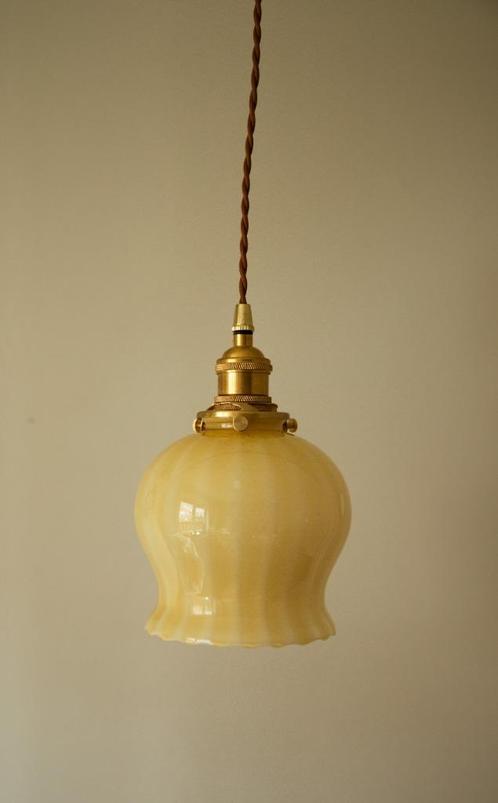 Amarelinho- pendant lamp, Huis en Inrichting, Lampen | Hanglampen, Zo goed als nieuw, Minder dan 50 cm, Glas, Metaal, Ophalen of Verzenden