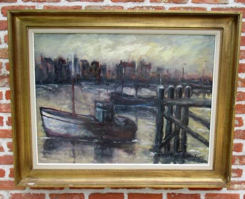 Van Sluys Remi ( 1907 - 1994 )  Groot Havenzicht, Antiek en Kunst, Kunst | Schilderijen | Klassiek, Ophalen