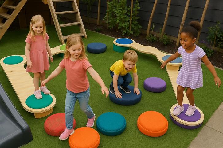 Balansplanken set voor stapstenen, Kinderen en Baby's, Speelgoed | Houten speelgoed, Nieuw, Overige typen, Ophalen of Verzenden