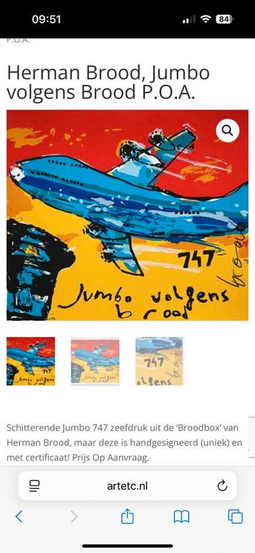 Herman brood Jumbo volgens Brood beschikbaar voor biedingen