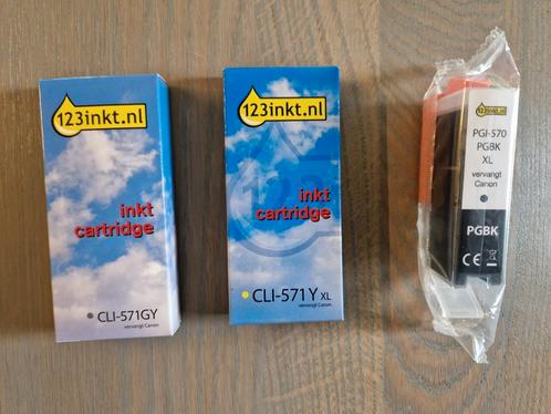 Inktcartridge voor Canon printer, zwart, grijs en geel, Computers en Software, Printerbenodigdheden, Nieuw, Cartridge, Ophalen of Verzenden
