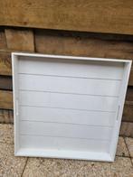 Houten dienblad wit 56x56cm, Ophalen, Gebruikt, Rechthoekig, Hout