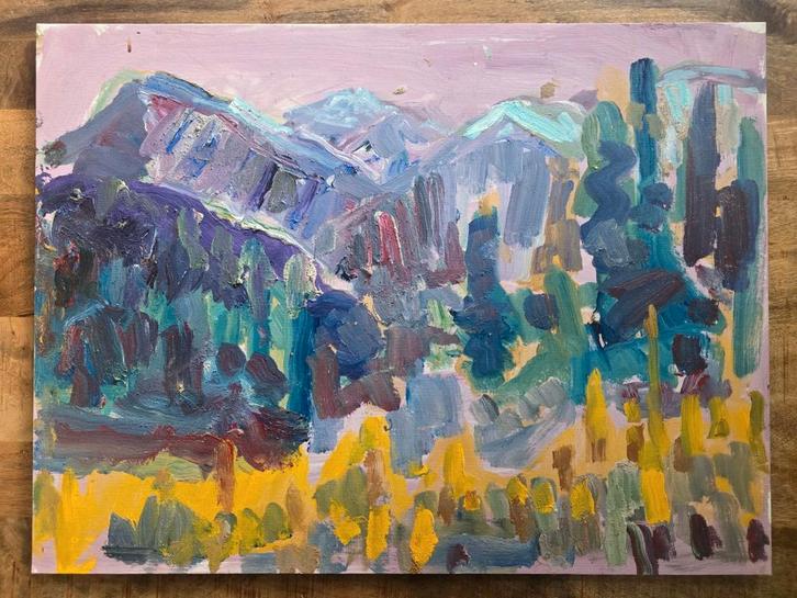 P.C. Kuiper schilderij – De Ploeg stijl – 60x80 cm, Antiek en Kunst, Kunst | Schilderijen | Abstract, Ophalen of Verzenden