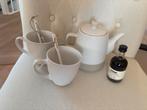Theeset 100% leuk (theepot, 2 mokken, 2 lepels en siroop), Antiek en Kunst, Ophalen of Verzenden