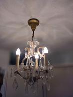 Vintage Kroonluchter lampje  "met kristal druppels"., Ophalen, Gebruikt, Glas, Vintage