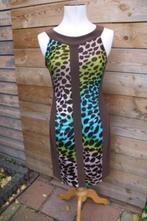 Jurk bruin panter/ blauw/ groen Joseph Ribkoff mt 38 OPRUIMI, Kleding | Dames, Jurken, Maat 38/40 (M), Blauw, Joseph Ribkoff, Ophalen of Verzenden