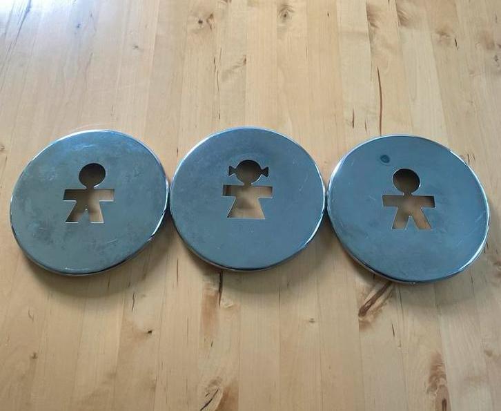 Pannenonderzetters Alessi Girotondo RVS 3 Stuks ZGAN, Huis en Inrichting, Keuken | Servies, Zo goed als nieuw, Overige typen, Overige stijlen