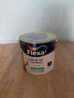 Flexa Strak op de Muur verf 2,5L kleur grijsblauw, Doe-het-zelf en Verbouw, Verf, Beits en Lak, Ophalen, Blauw, Nieuw, Verf