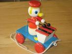 Houten trekeend met xylofoon Vintage, Kinderen en Baby's, Ophalen of Verzenden, Gebruikt, Overige typen