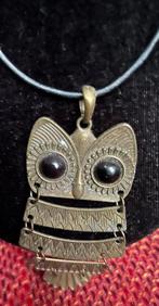 Leuke Hanger (Uil) aan halsband, Overige materialen, Gebruikt, Ophalen of Verzenden, Zilver