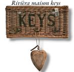 Hart hanger& Rivièra maison rustic rattan keys wall organise, Huis en Inrichting, Woonaccessoires | Wanddecoraties, Ophalen of Verzenden