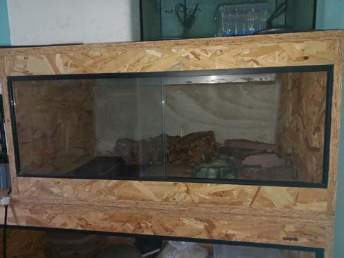 OSB terrarium 80cm breed + toebehoren, Dieren en Toebehoren, Reptielen en Amfibieën | Toebehoren, Zo goed als nieuw, Terrarium of Paludarium