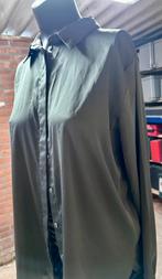 Groene glanzende blouse, Ophalen of Verzenden, Gedragen, Maat 42/44 (L), Groen
