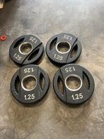 4 x 1,25 kg olympische halter schijven 50 mm, Sport en Fitness, Fitnessmaterialen, Halterschijven, Gebruikt, Ophalen of Verzenden