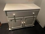 Witte Tv Kast met klepkastje en Deuren, Ophalen, Gebruikt, 50 tot 100 cm, Met lade(s)