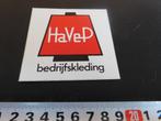 sticker HaVeP  Bedrijfskleding *, Ophalen, Zo goed als nieuw, Sticker