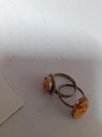 Vintage Ringen Set, Gebruikt, Oranje, Ophalen of Verzenden, 17 tot 18