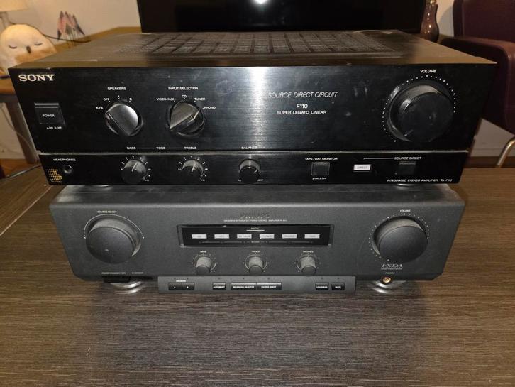 2 Versterkers (Sony TA-F 110 en Philips FA931/00S), Audio, Tv en Foto, Versterkers en Receivers, Gebruikt, Overige systemen, Sony