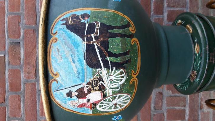 Teems melkzeef met afbeelding fries paard met sjees, Antiek en Kunst, Curiosa en Brocante, Ophalen of Verzenden