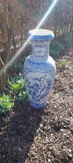 Grote Aardewerken Chinese Vaas met Blauw Decor, Ophalen