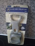 Set Eieren snijder en  aardappel dunschiller, Ophalen of Verzenden, Zo goed als nieuw, Rvs of Chroom