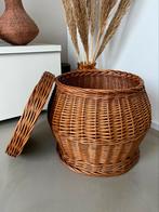 Mooie vintage rieten/rattan mand. In nieuwstaat!, Ophalen, Zo goed als nieuw, Rond, Riet