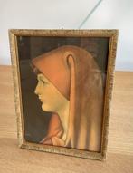 Mooie vintage prent van Rode Fabiola, Ophalen of Verzenden