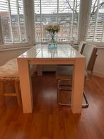 Houten eettafel (wit gelakt), Huis en Inrichting, Tafels | Eettafels, Ophalen, 100 tot 150 cm, 50 tot 100 cm, Zo goed als nieuw