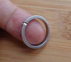 zilveren ring met cubic zirkonia [1009], Verzenden, Zo goed als nieuw, 17 tot 18, Dame