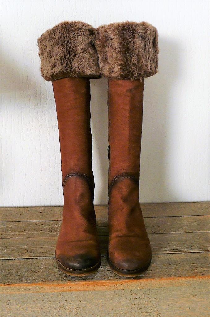 Bruine winter laarzen met kunstbontrand Linea Zèta maat 39, Kleding | Dames, Schoenen, Zo goed als nieuw, Hoge laarzen, Bruin