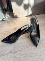 Fenomenale saint laurent slingbacks met ysl hak maat 39!, Kleding | Dames, Schoenen, Ophalen of Verzenden, Zo goed als nieuw, Zwart