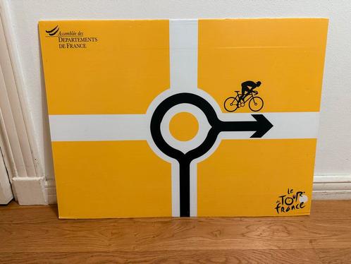 Officieel Tour de France Wegwijzer Bord Kunstobject, Antiek en Kunst, Kunst | Overige Kunst, Ophalen of Verzenden