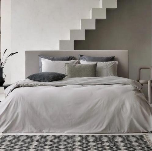Tweepersoons dekbedovertrek 200x260 egyptisch katoen, grijs, Huis en Inrichting, Slaapkamer | Beddengoed, Nieuw, Dekbedovertrek