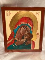 Byzantijns Icoon: Maria met Christuskind (Theotokos), Antiek en Kunst, Antiek | Religie, Ophalen of Verzenden