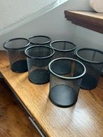 6x Pennenbakje metaal zwart, Diversen, Ophalen of Verzenden, Zo goed als nieuw