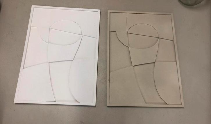 Mooie abstracte 3D kunst lengte 50x breedte 70, Antiek en Kunst, Kunst | Schilderijen | Abstract, Ophalen