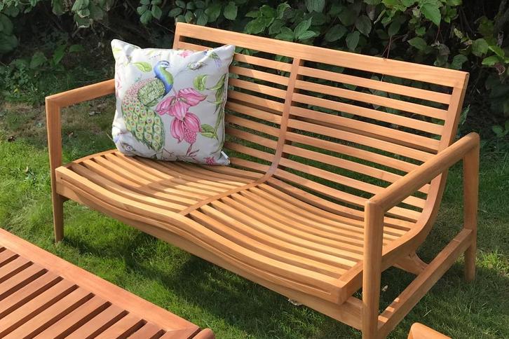 Grote einde seizoenopruiming / Teak tuinbanken / zat 27 sept, Tuin en Terras, Tuinbanken, Zo goed als nieuw, Teakhout, Ophalen of Verzenden