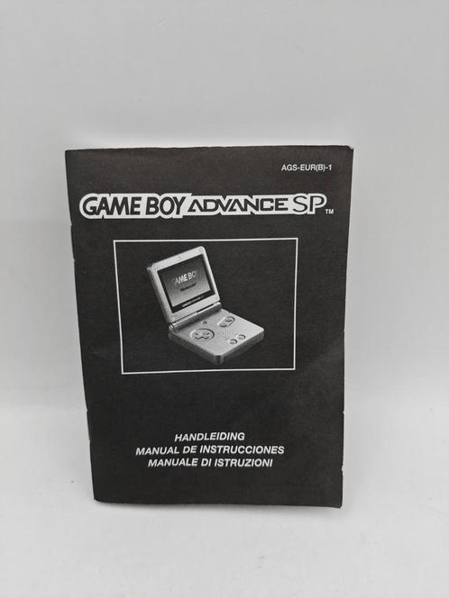 Gameboy Advance SP manual, Spelcomputers en Games, Spelcomputers | Nintendo Game Boy, Zo goed als nieuw, Game Boy Advance SP, Ophalen of Verzenden