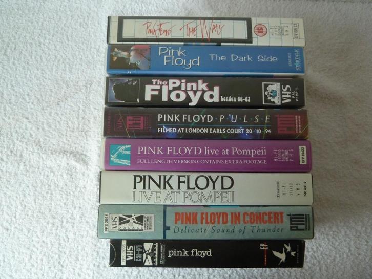 Pink Floyd 8 stuks op VHS, Cd's en Dvd's, VHS | Documentaire, Tv en Muziek, Zo goed als nieuw, Alle leeftijden, Ophalen of Verzenden