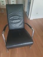 Harvink Design  Club relax fauteuil Zwart leer, Huis en Inrichting, Fauteuils, Ophalen, Zo goed als nieuw, 50 tot 75 cm, Leer