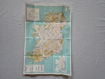 Vintage plattegrond Ierland uit 1964 beschikbaar voor biedingen