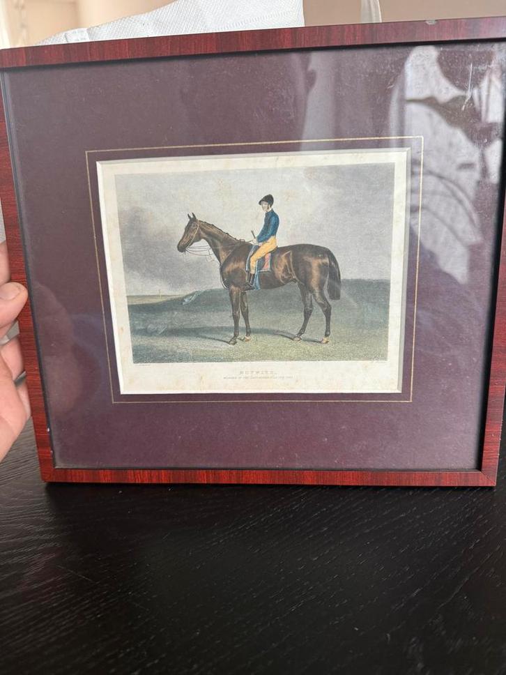 Ets Charles hancock prent Nutwith, Winnaar Doncaster, 1843, Antiek en Kunst, Kunst | Etsen en Gravures, Ophalen of Verzenden