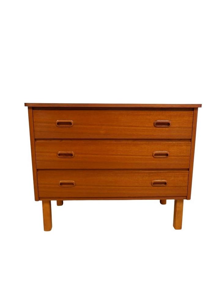 Jaren 60 vintage ladekast, Deens, Huis en Inrichting, Kasten | Ladekasten, Gebruikt, Minder dan 100 cm, 50 tot 100 cm, 25 tot 50 cm