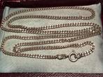 MASSIEVE 925 ZILVER SCHAKEL KETTING CIRCA 60 CM LANG, Sieraden, Tassen en Uiterlijk, Antieke sieraden, Ophalen of Verzenden, Zilver
